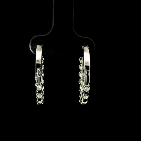 2.09ct. T.W. Diamond Estate Hoop Earrings Platinum - J43079