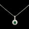 .35ct. Emerald and .20ct. T.W. Diamond Estate Necklace White Gold - J43076