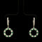 .75ct. T.W. Diamond & .50ct. T.W. Emerald Estate Hoop Earrings 18K White Gold "Spark" - J43081