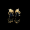 .80ct. T.W. Sapphire & Diamond Estate Stud Earrings Yellow Gold - J43102