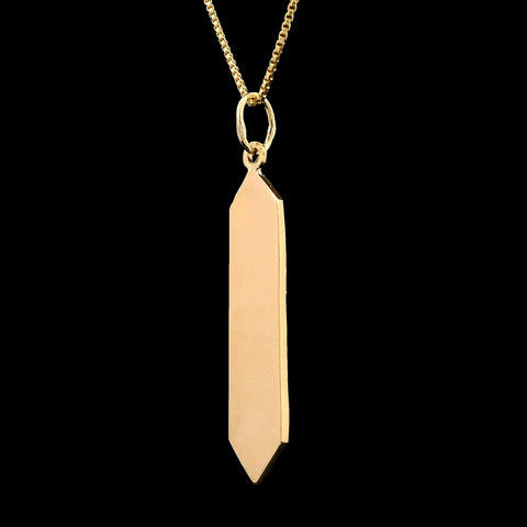 Mezuzah Estate Necklace Yellow Gold - J43106