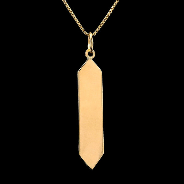 Mezuzah Estate Necklace Yellow Gold - J43106