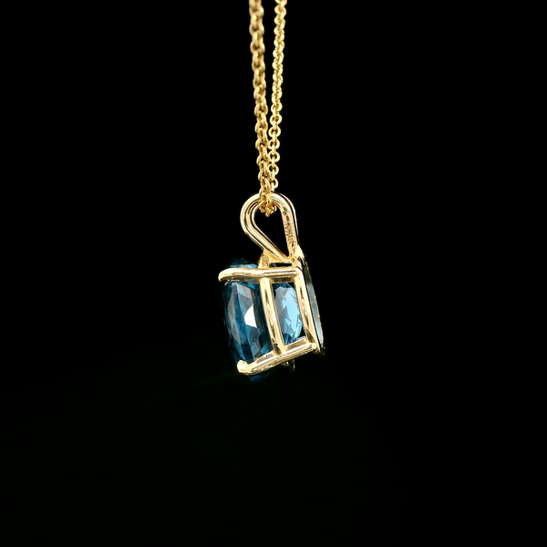 4.70ct. Blue Topaz Estate Necklace Yellow Gold - J43122G