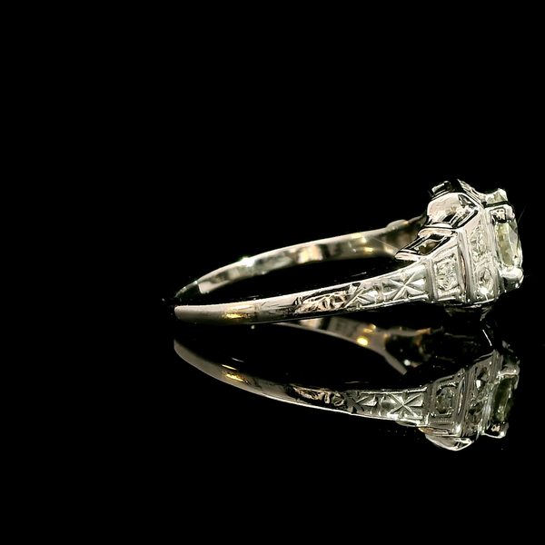 Art Deco .53ct. Diamond Antique Engagement - Fashion Ring Platinum - J43051