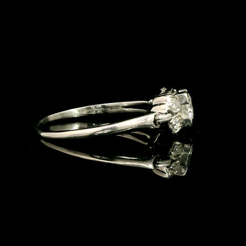 Art Deco .34ct. T.W. Diamond Antique Engagement - Fashion Ring Platinum - J43124
