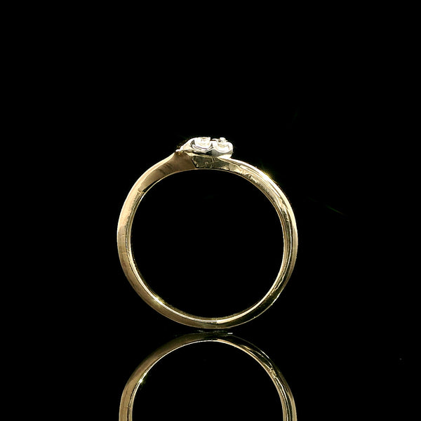.04ct. T.W. Diamond Estate Engagement - Fashion Ring Yellow Gold - J43088