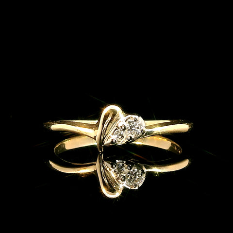 .04ct. T.W. Diamond Estate Engagement - Fashion Ring Yellow Gold - J43088