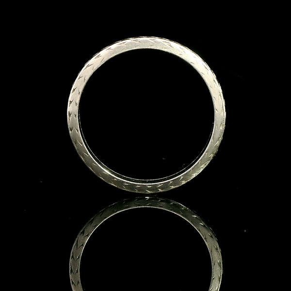 Art Deco Antique Wedding Band Platinum - J43107