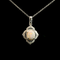 .58ct. Opal & .16ct. T.W. Diamond Estate Necklace White Gold - J42940