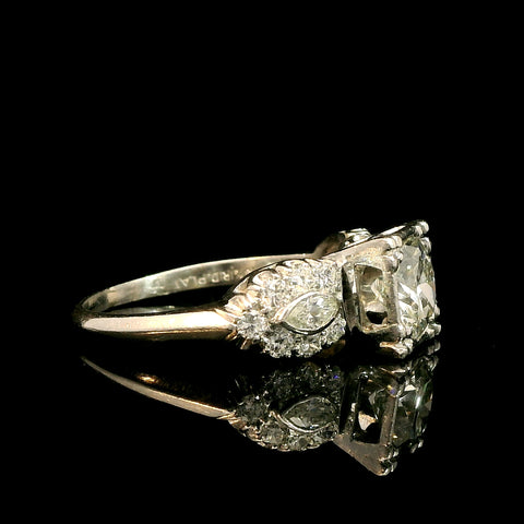 Art Deco .95ct. Diamond Antique Engagement - Fashion Ring Platinum - J43154