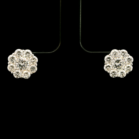 2.60ct. T.W. Diamond Estate Earrings White Gold - J43166