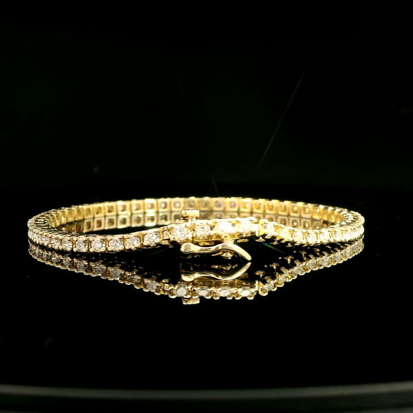 2.50ct. T.W. Diamond Estate Tennis Bracelet Yellow Gold - J43167