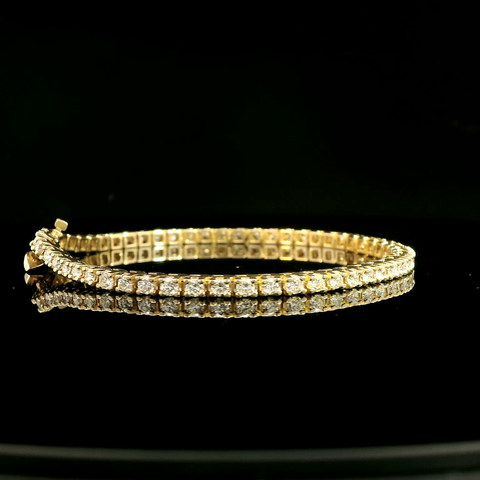 2.50ct. T.W. Diamond Estate Tennis Bracelet Yellow Gold - J43167