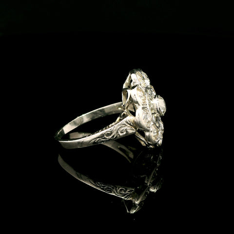Edwardian 1.17ct. T.W. Diamond Antique Wedding - Fashion Ring Platinum - J43140