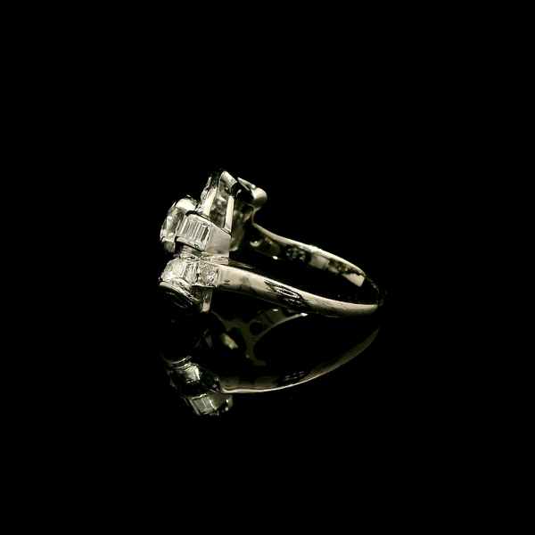 .85ct. Diamond Vintage Engagement - Fashion Ring White Gold - J43173C