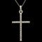 1.33ct. T.W. Diamond Estate Cross Necklace White Gold - J43189