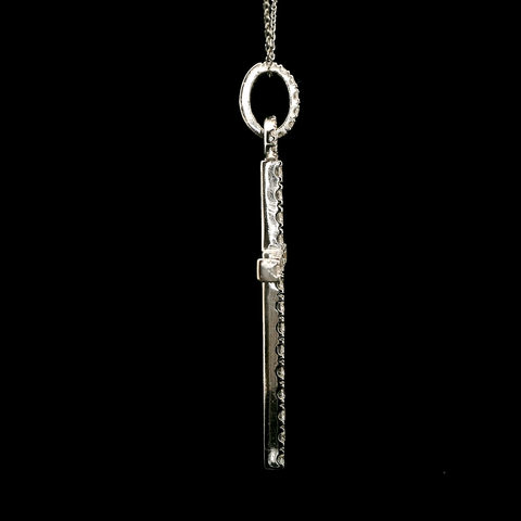 1.33ct. T.W. Diamond Estate Cross Necklace White Gold - J43189