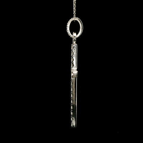1.33ct. T.W. Diamond Estate Cross Necklace White Gold - J43189