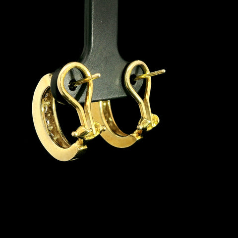 1.20ct. T.W. Diamond Vintage Earrings 18K Yellow Gold - J43187
