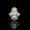 Art Deco .66ct. T.W. Diamond & Emerald Antique Wedding - Fashion Ring 18K White Gold - J43063