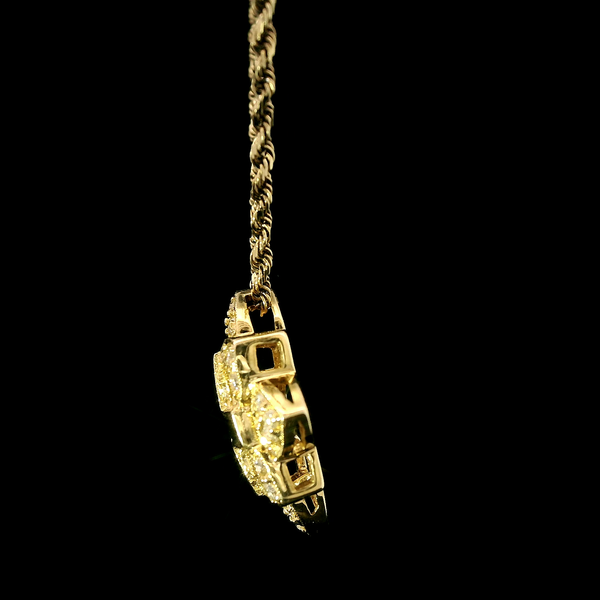 .50ct. T.W. Diamond & Enamel Estate Necklace Yellow Gold - J43226