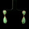 1.70ct. T.W. Jadeite Vintage Dangle Earrings Yellow Gold - J43217