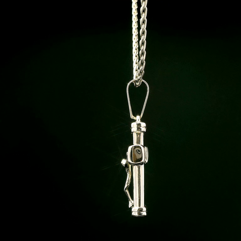 Estate Crucifix Necklace White Gold - J43220