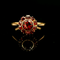 Victorian .65ct. Garnet Antique Engagement - Fashion Ring Yellow Gold - J43212