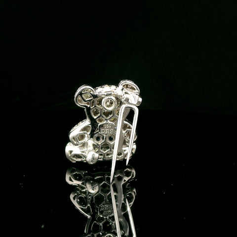 1.00ct. TW Diamond, Sapphire, Garnet & Ruby Estate Brooch/Necklace 18K White Gold - J43199