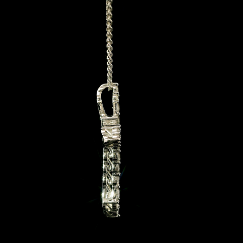1.00ct. T.W. Diamond Estate Cross Necklace White Gold - J43263