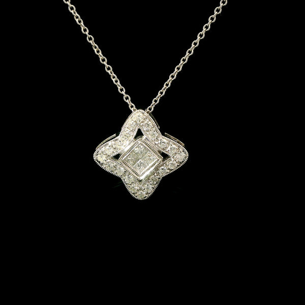 .48ct. T.W. Diamond Estate Necklace 18K White Gold - J43240