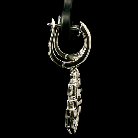 .53ct. T.W. Diamond Estate Dangle Earrings Platinum & 18K White Gold - J43232