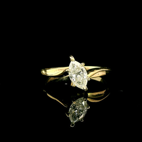 .35ct. Diamond Estate Engagement - Fashion Ring Yellow Gold - J43269