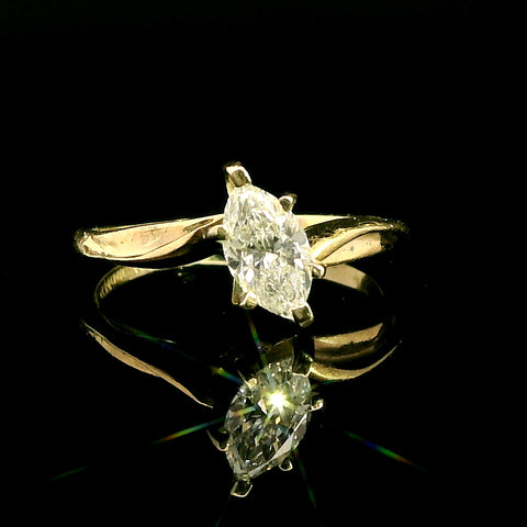.35ct. Diamond Estate Engagement - Fashion Ring Yellow Gold - J43269