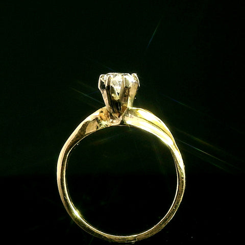 .35ct. Diamond Estate Engagement - Fashion Ring Yellow Gold - J43269