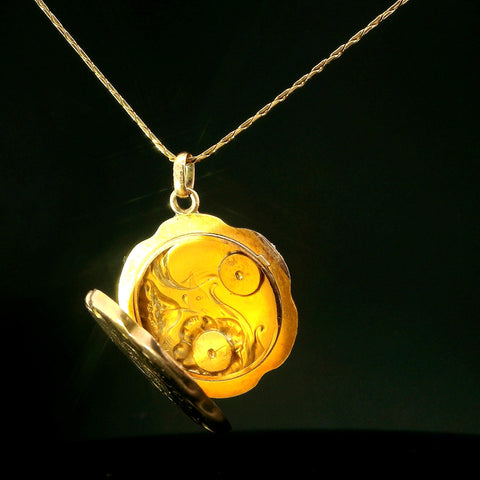 Art Nouveau Antique Locket Yellow Gold - J43273