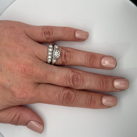 .20ct. Apx. Diamond Vintage Wedding Set White Gold -J42946