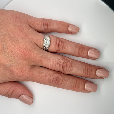 1.05ct. Diamond Estate Engagement - Fashion Ring Platinum - J42959C