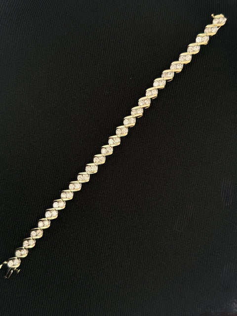 5.50ct. T.W. Diamond Estate Bracelet Yellow Gold -J43052C
