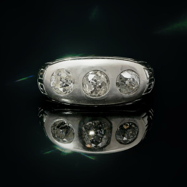 1.18ct. T.W. Diamond Vintage Wedding - Fashion Ring 18K White Gold - J43237