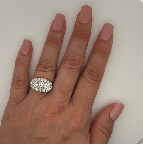 2.80ct. T.W. Diamond Vintage Engagement - Fashion Ring Platinum and White Gold - J43027