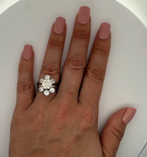 2.75ct. Diamond Vintage Wedding Set White Gold - J43029