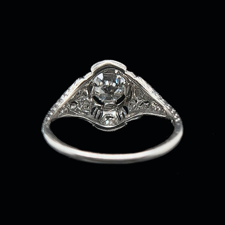 Art Deco .74ct. Diamond & Platinum Antique Engagement - Fashion Ring Lamberts - J34390