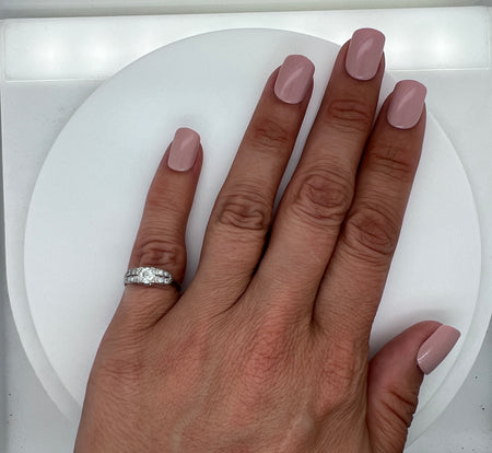 Art Deco .40ct. Diamond Antique Engagement - Fashion Ring 18K White Gold - J34706