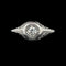 Art Deco .10ct. Diamond Antique Engagement - Fashion Ring 18K White Gold - J35134