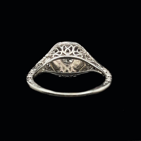 Edwardian .20ct. Diamond Antique Engagement - Fashion Ring 18K White Gold - J35215