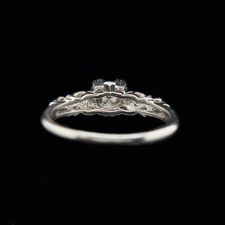 Art Deco .26ct. Diamond & Platinum Antique Engagement Ring - J35218