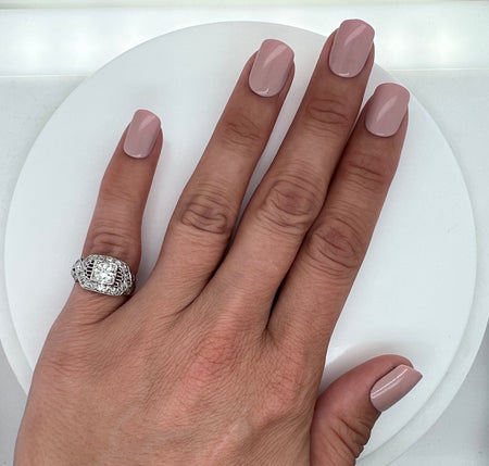 Art Deco .45ct. Diamond & Platinum Antique Engagement - Fashion Ring - J35222