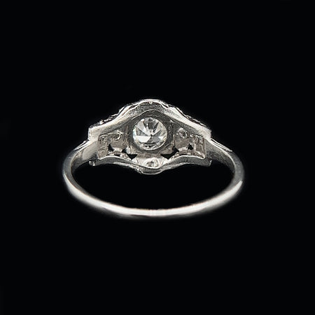 Art Deco .33ct. Diamond & Platinum Antique Engagement - Fashion Ring - J35433
