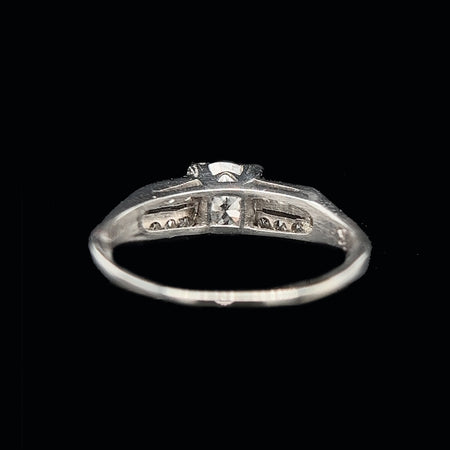 Art Deco .65ct. Diamond & Platinum Antique Engagement - Fashion Ring - J35436
